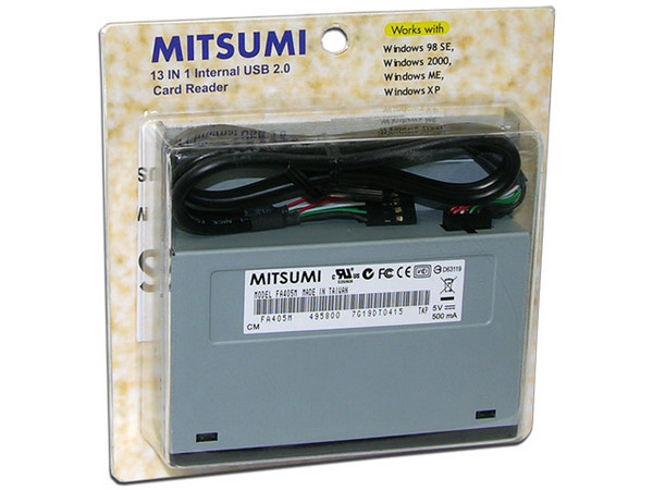Lector de Memorias MITSUMI Interno 3.5 (13-en-1) Color Negro.