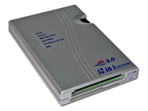 Card Reader Sabrent Unidad 12 en 1, Lee y Graba en memorias Flash, USB, Externo.