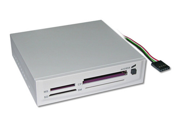 Card Reader Unidad 4 en 1, Lee y Graba en memorias Flash, conector USB Interno, OEM (Sin Caja)
