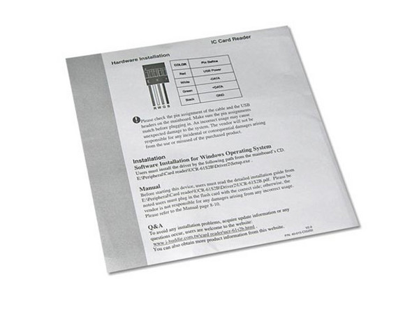 Card Reader Unidad 4 en 1, Lee y Graba en memorias Flash, conector USB Interno, OEM (Sin Caja)