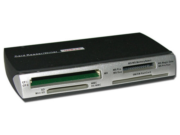 Card Reader Unidad 21 en 1, Lee y Graba en memorias Flash, USB 2, Externo.
