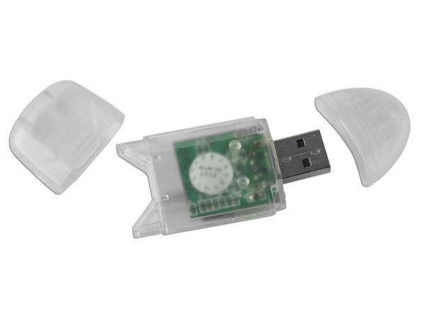  Lector de Memorias USB 2.0 lee SD, SDHC, MMC, RS-MMC. Color Blanco