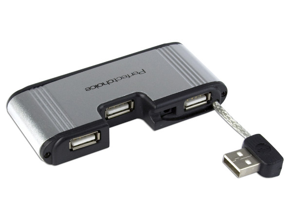 Lector de Memorias Externo Perfect Choice 40 en 1, Lee y Graba en Memorias Flash, USB 2.0. Color Negro/Plateado 