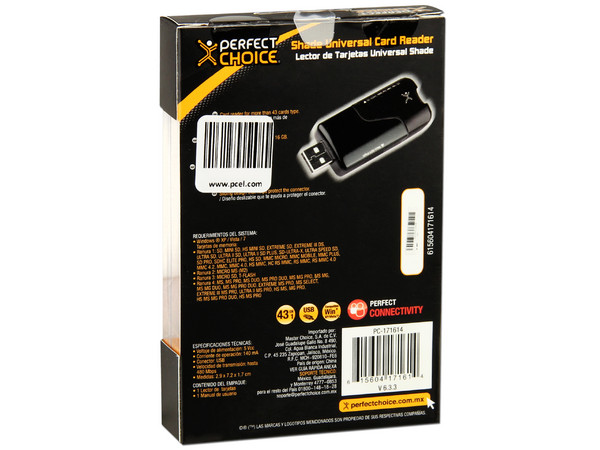 Lector de Memorias Perfect Choice Shade (43 en 1) USB 2.0.