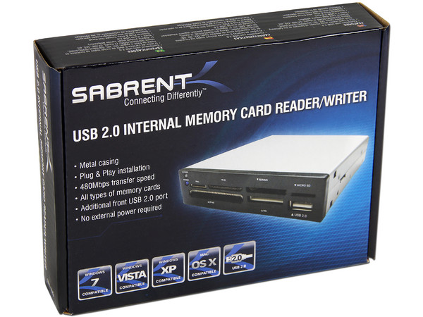 Lector de Memorias Sabrent, Interno, USB 2.0