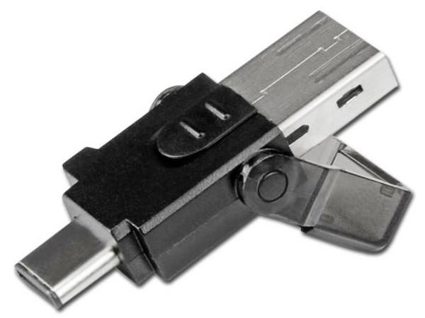 Lector de Tarjetas MicroSD a USB 3.0, Adaptador Micro SD a USB-C y USB-A.