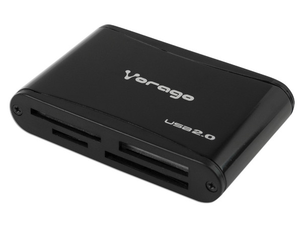Lector de Memorias Externo Vorago 11 en 1, Lee y Graba en Memorias Flash, USB 2.0. Color Negro