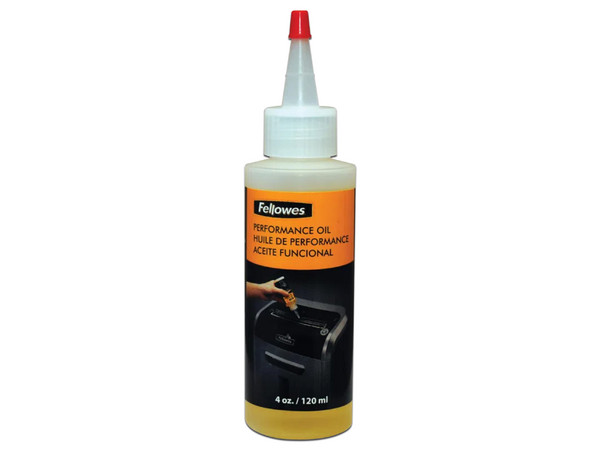 Aceite lubricante Fellowes para trituradora, 120ml.