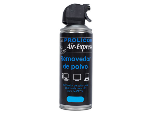 Aire Comprimido Prolicom, presión alta y baja de 160 a 170 libras, 600ml. Color negro.