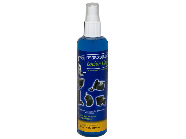 Loción Limpiadora para Cubiertas de Computadoras PROLICOM, 250ml.