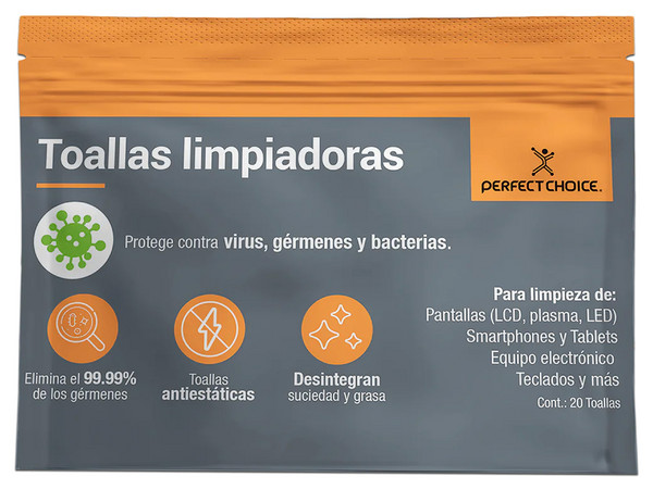 Toallas Antiestáticas Húmedas para Laptops y pantallas LCD.