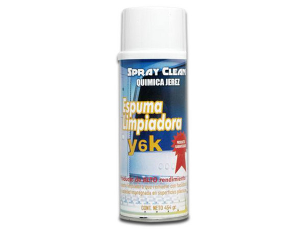Espuma limpiadora Química Jerez Y6K para plásticos.