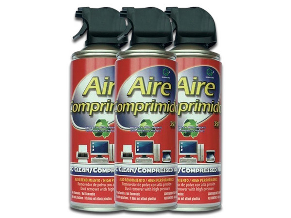 Paquete de aire comprimido Química Jerez de 570ml, 3 Piezas.