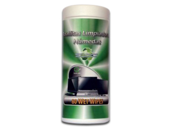 Toallitas limpiadoras antiestáticas Química Jerez Wet Wipes, bote con 80 Toallas.