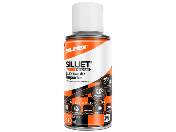 Limpiador, Lubricante y Desengrasante para componentes eléctricos Silimex Silijet E-Plus, 170ml.