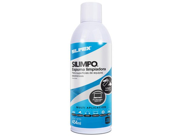 Espuma Limpiadora para Gabinete Silimex, Silimpo, Para Equipos Electrónicos, 454 ml.