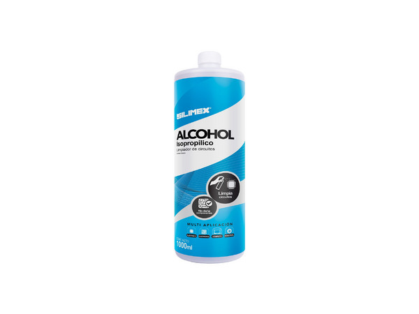 Alcohol Isopropilico al 99.7% Silimex Iso Pro, para mantenimiento y limpieza. 1 Litro.