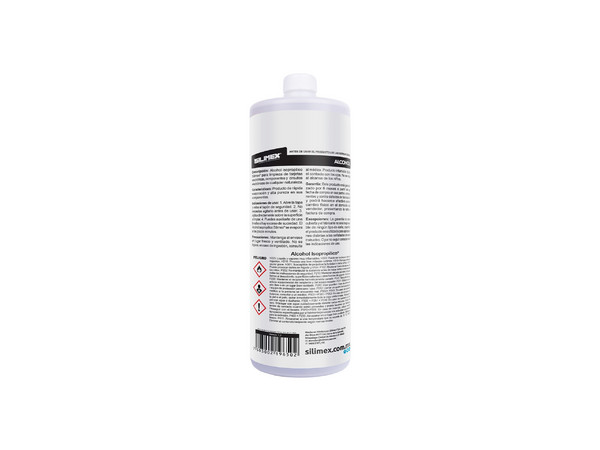 Alcohol Isopropilico al 99.7% Silimex Iso Pro, para mantenimiento y limpieza. 1 Litro.