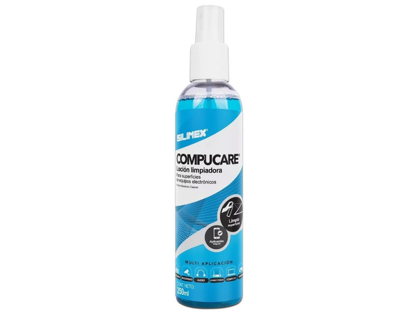 Loción limpiadora Silimex, para equipos de computo. 250 ml.