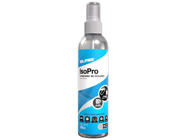 Alcohol Isopropilico al 99.7% Silimex Iso Pro, para mantenimiento y limpieza. 250ml, En Atomizador.
