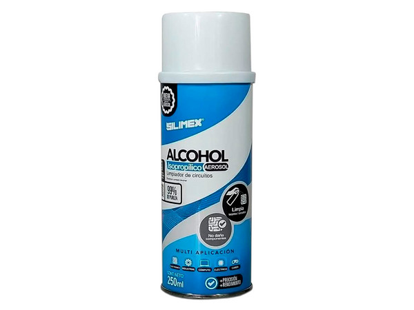 Alcohol Isopropilico en Aerosol Silimex para Mantenimiento y Limpieza, 250ml.