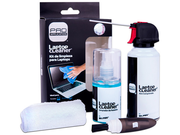 Kit Limpiador Silimex, incluye Removedor de polvo, Limpiador de pantallas, Microfibra y Cepillo uso adecuado para Computadora portátil.