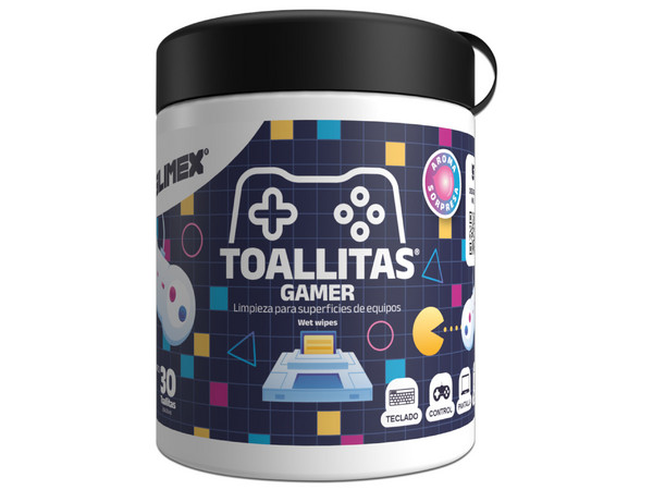 Toallas Húmedas Gamer, 30 Unidades, Limpieza De Pantalla Y Gabinete.