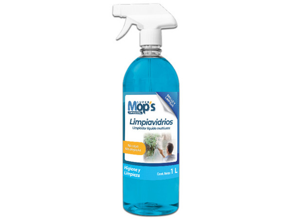 Limpiador de Vidrios Super Mops, de 1L.
