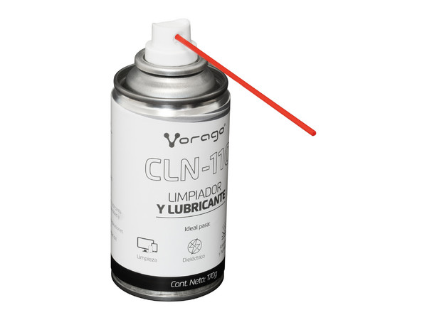 Limpiador y Lubricante Vorago CLN-110 de 170 g, para componentes eléctricos.