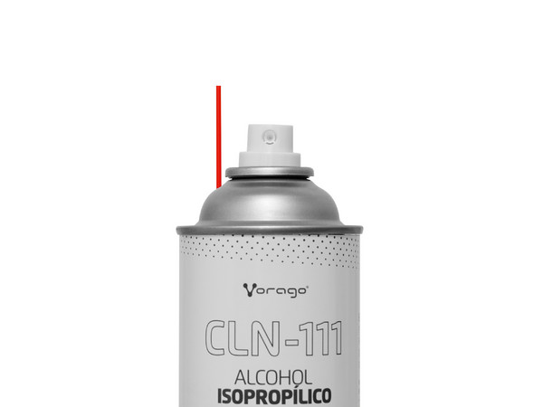Alcohol Isopropílico Aerosol Vorago CLN-111 para limpieza, 250ml.