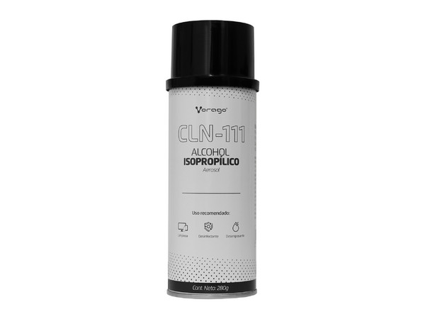 Alcohol Isopropílico Aerosol Vorago CLN-111 para limpieza, 250ml.