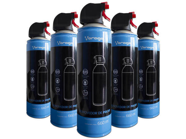 Kit De Limpieza Vorago KIT5-CLN-300, 5 unidades de Aire comprimido Vorago, 660ml.