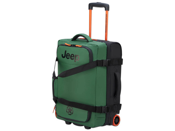 Maleta Delsey Jeep Js005A de 55cm, Rodante, Color Verde.