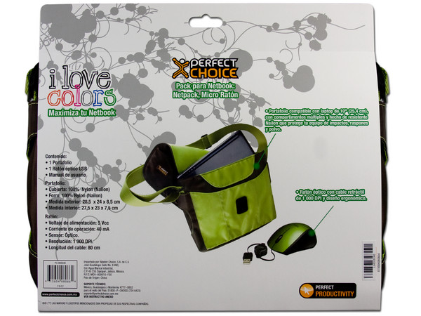 Netpack de Portafolio y Mouse Perfectchoice para Netbook de 10