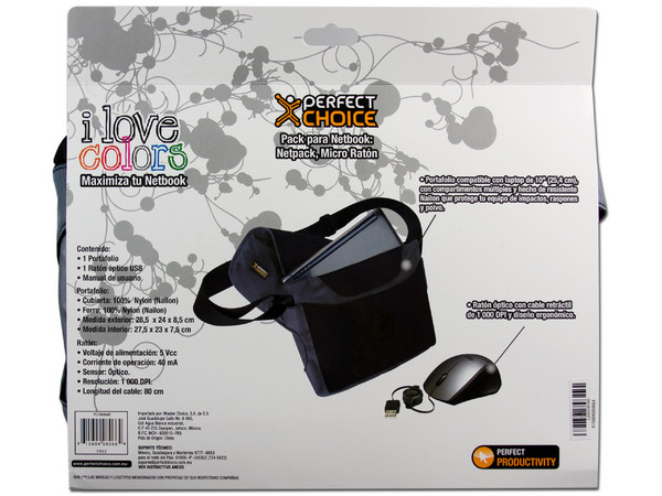 Netpack de Portafolio y Mouse Perfectchoice para Netbook de 10