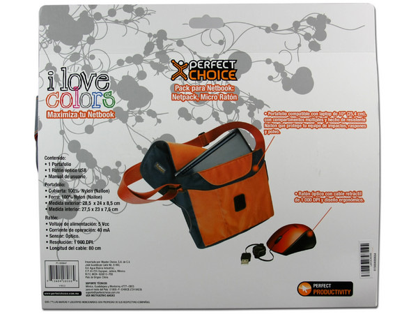 Netpack de Portafolio y Mouse Perfectchoice para Netbook de 10
