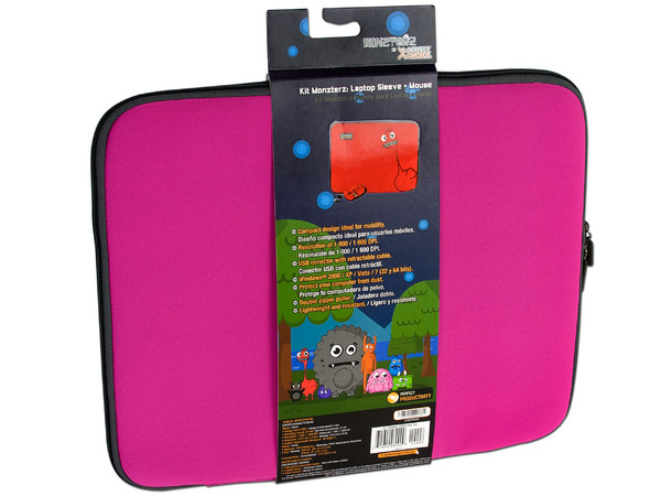 Kit de Funda y Mouse Perfectchoice MONZTERZ para Laptop de hasta 15.4