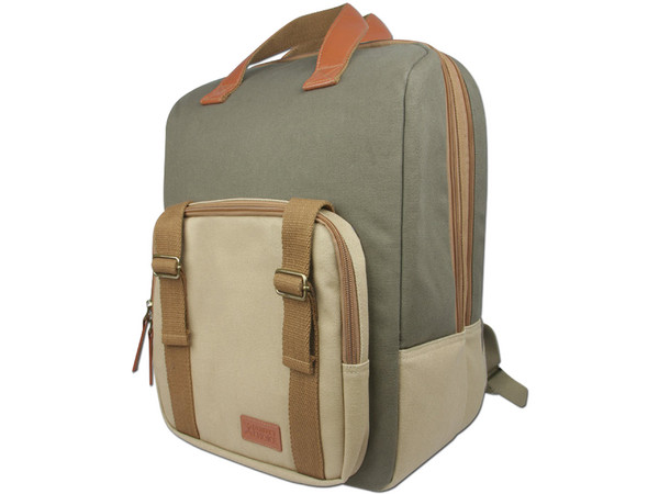 Mochila Perfect Choice Canvas para Laptop y cámara DSRL.