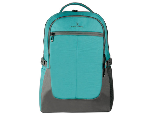Mochila Perfect Choice Vagary PC-083863 para Laptop de hasta 15.6. Color Verde Menta/Gris.