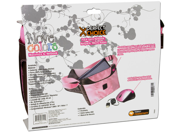 Netpack de Portafolio y Mini Mouse Perfect Choice para Netbook de 10