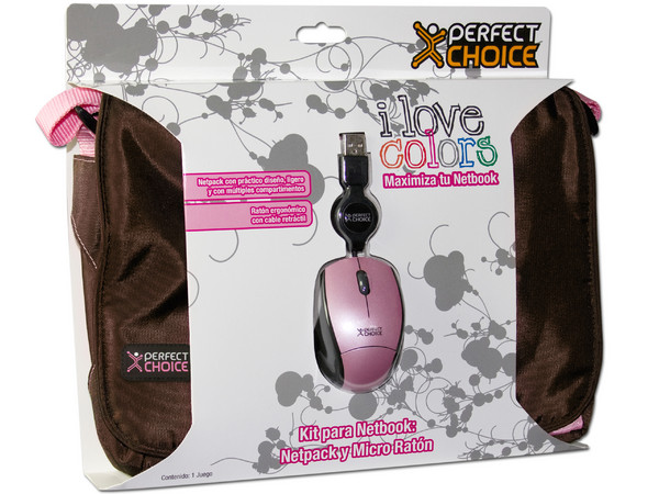 Netpack de Portafolio y Mini Mouse Perfect Choice para Netbook de 10