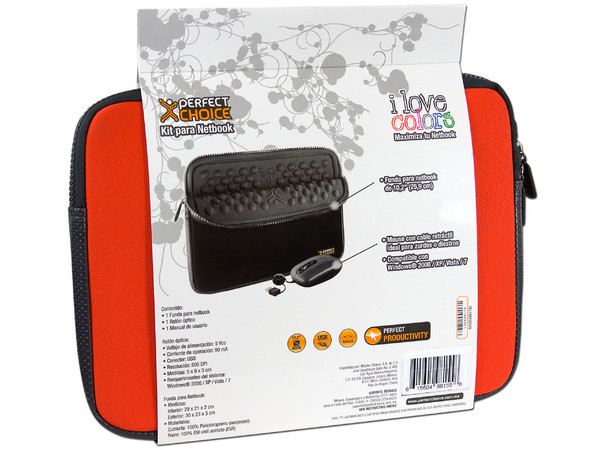 Netpack de Funda y Mouse Perfectchoice para Netbook de 10.2
