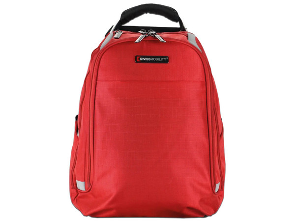 Mochila Swiss Mobility ZION-115RD, Poliéster, Para Laptop 15.6