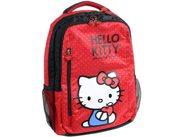 Mochila TechZone Hello Kitty para Laptop de hasta 15.4”. Color Roja.