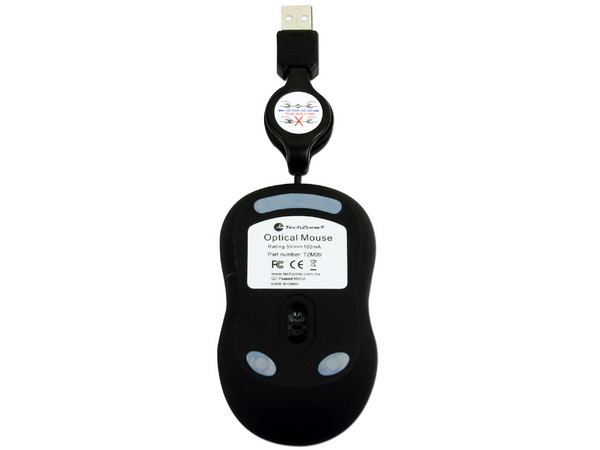 Kit TechZone de Mochila Fly para Laptop de hasta 16” y Mouse Óptico, Retráctil USB. Color Negro