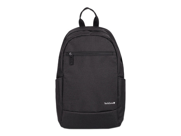 Mochila TechZone Basic Black, Soporta Laptops de hasta 15.6