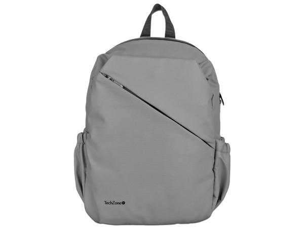 Mochila, Techzone, Tzlbp29-g, 16 pulgadas, resistente a salpicaduras, poliéster, color gris.
