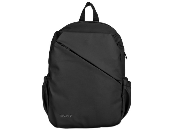Backpack Techzone Estilo TZLBP29-N, 16”, Resistente a Salpicaduras, 100% Poliéster, Color Negro.