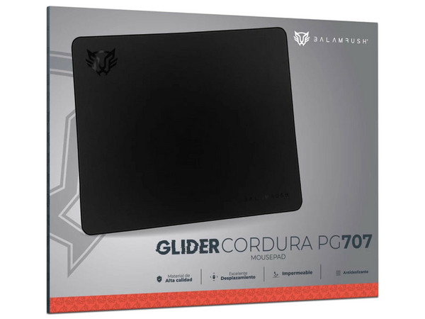 Mousepad Balam Rush Glider Cordura PG707, 36 x 28 cm, Antideslizante, Impermeable, Color Negro.