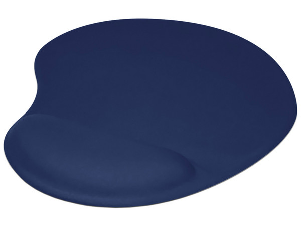 Mouse Pad BRobotix 500074A con reposa muñecas de Gel, Color Azul.